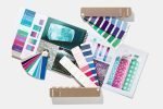 Color control for printed interiors In any print process, it’s good to have physical print samples as a colour reference. In some interior design projects you might find the Pantone colour swatches on cotton useful.