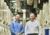 Faster, more precise and sustainable – Kodak Flexcel NX Ultra at IGT Hector Elias and Rob Anderson of IGT standing between the Tresu and Gallus flexo presses – each press has more than 20 print units. Photo IGT