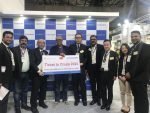 Komori India sells to Naraina-based Advantage Offset Komori India team with Ashwani Gulati of Advantage Offset at Pamex 2020. Photo IPP