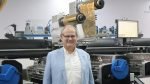 Talking to Ferdinand Rueesch and Thomas Fichtl of Heidelberg Ferdinand Rueesch at the Heidelberg-Gallus supported Avery Dennision Knowledge Center in Pune in December 2019. Photo PSA