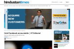 Hindustan Times – ‘Hold Facebook Accountable’ The Hindustan Times asks for regulation of the giant tech companies in an editorial covering the WSJ's revelations on Facebook's stand on hate speech in India