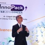 Steve Shifman is passing the baton to Rick Michelman Dr Rick Michelman speaking at the InnoPack Food & Beverage Conference in Gurgaon in April 2019 Photo Packaging South Asia