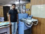 Radhe Print Solutions – adding efficiencies in commercial print Karshan Dubariya of Radhe Print Solutions with Bacciottini Pit Stop creasing machine