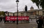 Look back at…July 2022 Caption: Protesters put a banner on an underground station in Central London. Photo: Nessan Cleary