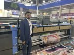 ColorJet shows eco-friendly LED printers at Media Expo New Delhi 2022 Smarth Bansal, general manager, ColorJet Group, with the Vulcan printer at the company's stand at Media Expo. Photo: IPP