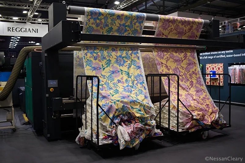 This 3.4 meter wide EFI Reggiani Hypa can produce two 1.5 meter rolls side by side to produce 20 meters per minutePhoto Nessan Cleary