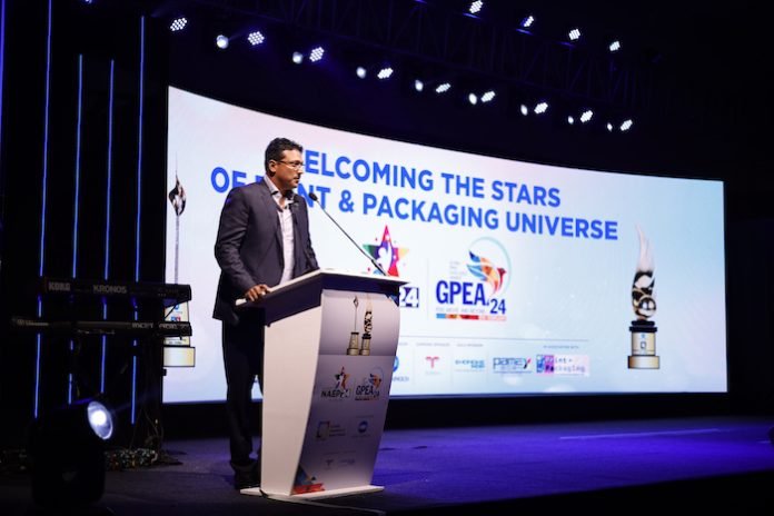 Grand Slam mixed doubles men's and mixed doubles champion Mahesh Bhupathi speaks at the AIFMP National Awards for Excellence in Printing in Mumbai on 8 February 2024 Photo AIFMP