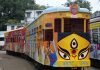 Sayan Mukherjee’s art beautifies Kolkata trams Kolkata