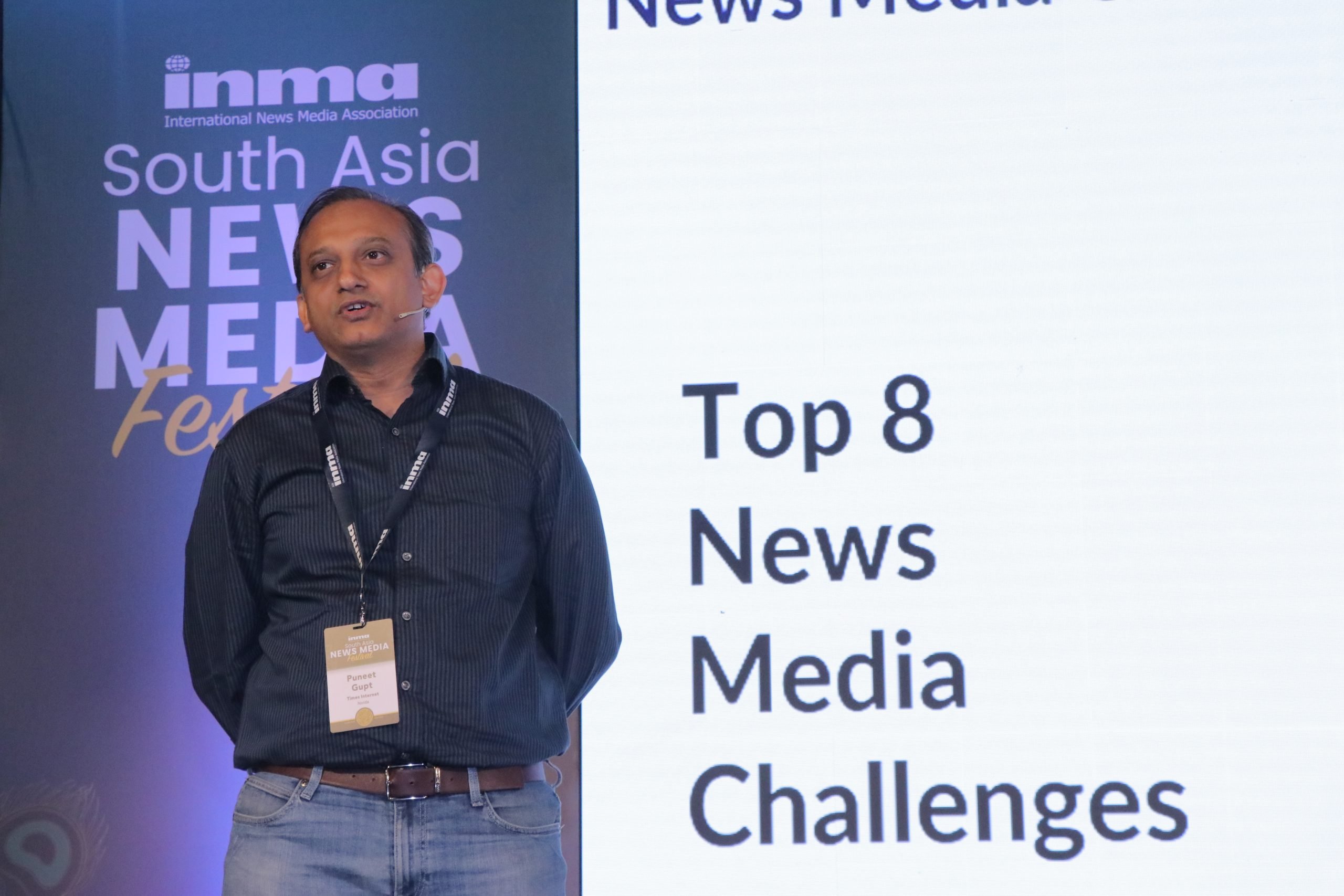 Puneet Gupt, COO of Times Internet, at the INMA meet