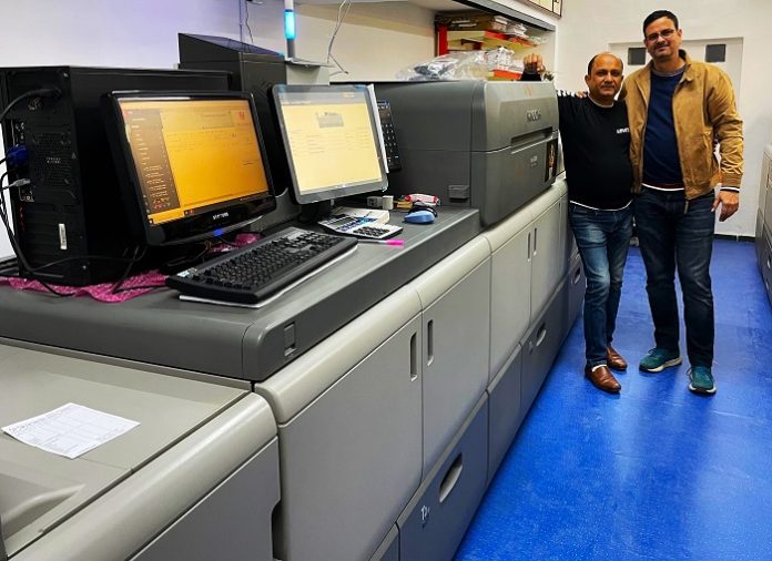 Mr Gautam Chaturvedi and Mr Manoj Kumar Jangid with the new RICOH Pro C9200 (1) MG Digital Press