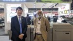 Interview of Ricoh president Koji Miyao at Printpack25 in Greater Noida L–R Ricoh president Koji Miyao with Naresh Khanna at the Monotech India stand at Printpack25 in Greater Noida Photo IPP