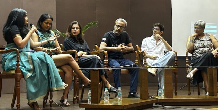 IMG_4097Panel2Web700 Wire's tenth anniversary celebration – LtoR Jahnavi Sen, Shahana Goswami, Alankrita Shrivastava, Dibakar Banerjee, Shashank Arora, and Vani Subramanian Photo IPP
