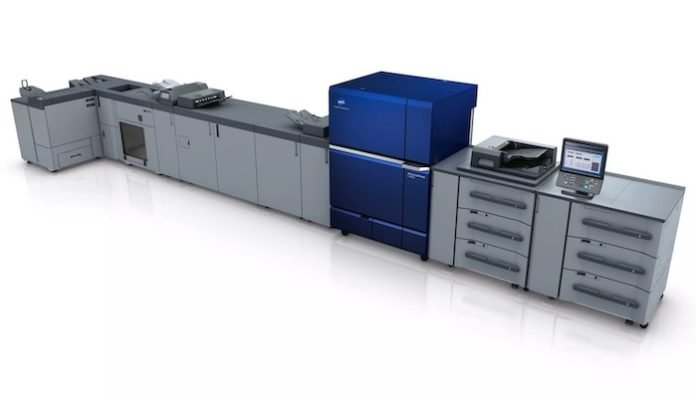 Konica Minolta has added a fifth toner station to its C14010-series production printers Photo KM