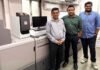 Mumbai’s Joystar India upgrades with Ricoh Pro C7500 (L-R) Chirag Salot, Jinesh Sheth, and Nisarg J Sheth with the newly installed Ricoh Pro C7500