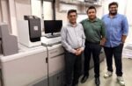 Mumbai’s Joystar India upgrades with Ricoh Pro C7500 (L-R) Chirag Salot, Jinesh Sheth, and Nisarg J Sheth with the newly installed Ricoh Pro C7500