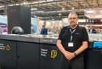 Kyocera’s TASKalfa Pro 55000c prototype and Forearth textile printer at Print4All Milan Kyocera