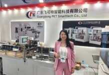 Guangdong FKT Smarttech’s luxury box making machine at Pamex 2026 Guangdong FKT Smarttech