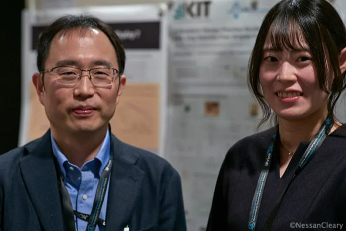 From left: Atsushi Shimura, manager of R&D and engineering at Epson Marly; Asami Okamoto, Seiko Epson inkjet R&D.