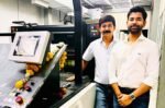 Spot Grafiks’ new Komori Enthrone G29 sheetfed offset press Sanjeev Vyas with his son Mr. Arpit Vyas with KOMORI Enthrone G29
