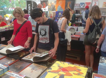 The fascination with sequentially illustrative narratives in print continues at the Bologna Children's Book Fair Photo BCBF 