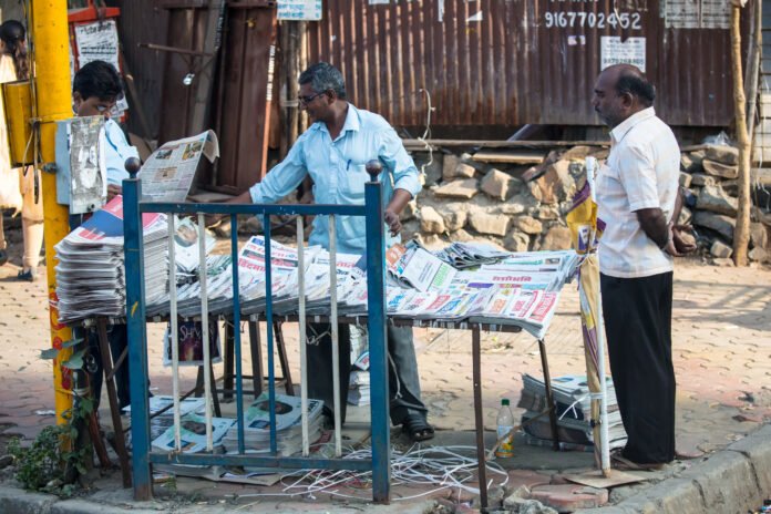 Mumbai Newspaper Seller This generational shift is leading to a steady erosion of print readership, especially in urban areas.