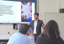 Trust is not a metric, it is a relationship Janardan Pandey, Journalist Connect fellow and editor Digital at Prabhat Khabar making his presention in Bonn, Germany Photo: Goethe Institut Max Mueller Bhavan, New Delhi