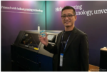 At Fespa, Roland DG shows off new direction Kohei Tanabe, CEO of Roland DG, with a glass printed on the RC300.