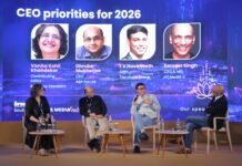 CEOs debate future of news media at INMA meet (L-R) Vanita Kohli-Khandekar, Dhruv Mukherjee, LV Navaneeth and Sameer Singh at the International News Media Festival's South Asia News Media Festival.