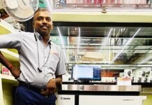Kerala’s Sree Sastha Computers enters digital printing with Canon iPR V770 Kathiresh A with the Canon imagePRESS V770