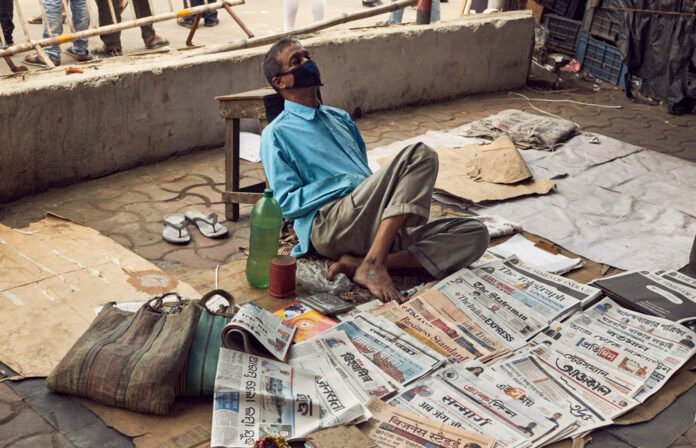 Life under threat from coronavirus/ COVID-19 in Kolkata newspaper